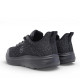 Zapatillas deportivas Mysoft negras con cordones de goma estilo slip on - Querol online