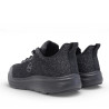 Zapatillas deportivas Mysoft negras con cordones de goma estilo slip on