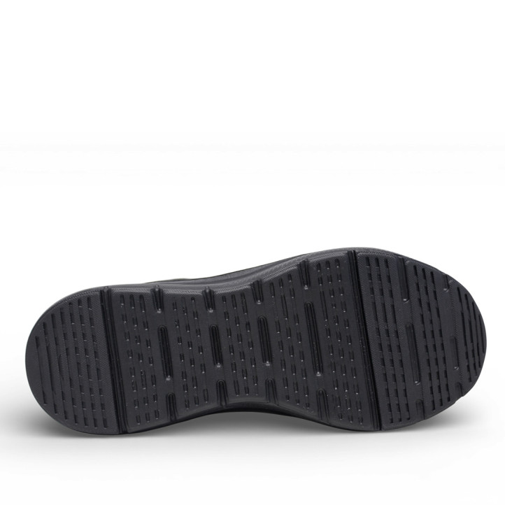 Zapatillas deportivas Mysoft negras con cordones de goma estilo slip on - Querol online