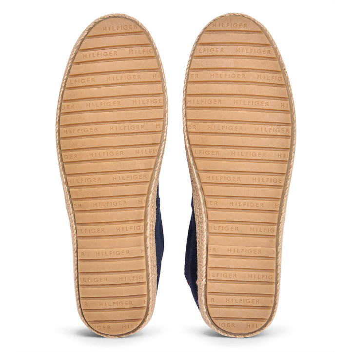 Alpargatas Tommy Hilfiger navy blue de lona con logo bordado - Querol online