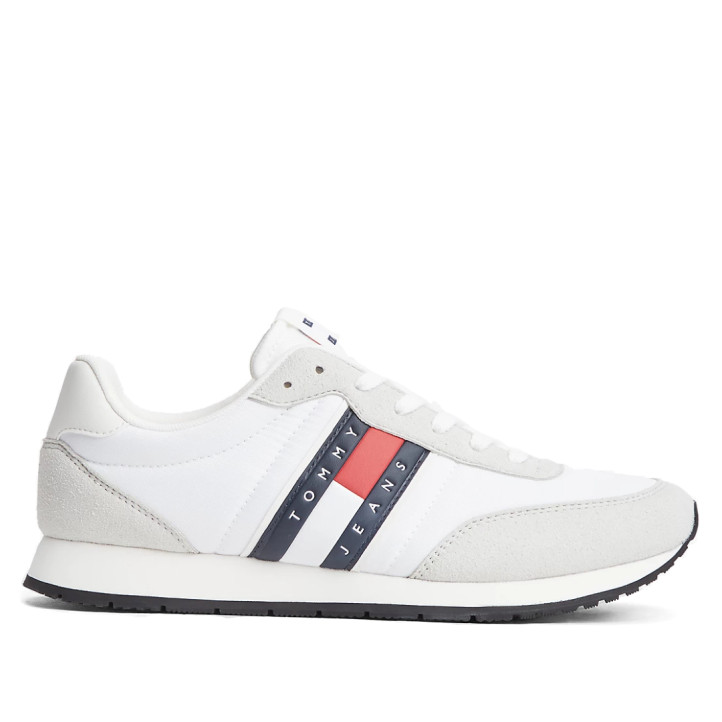 Sabatilles esportives Tommy Hilfiger blanques amb logo i diferents textures - Querol online