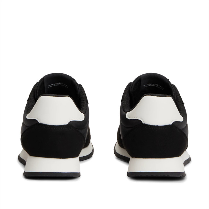 Zapatillas deportivas Tommy Hilfiger negras con logo y diferentes texturas - Querol online