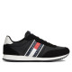 Zapatillas deportivas Tommy Hilfiger negras con logo y diferentes texturas - Querol online