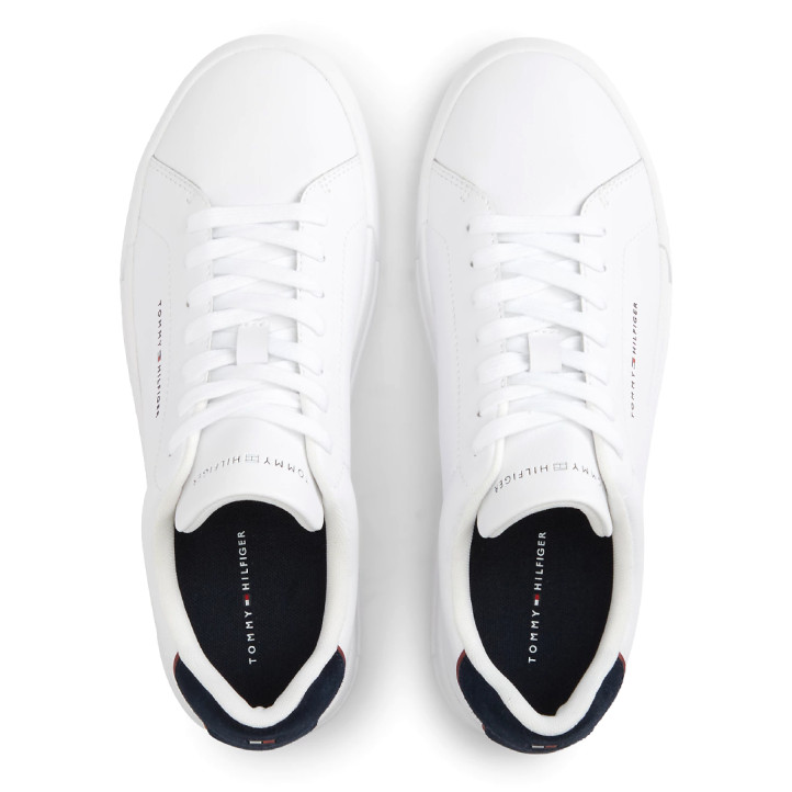 Sabatilles esportives Tommy Hilfiger blanques estil tennis de pell - Querol online
