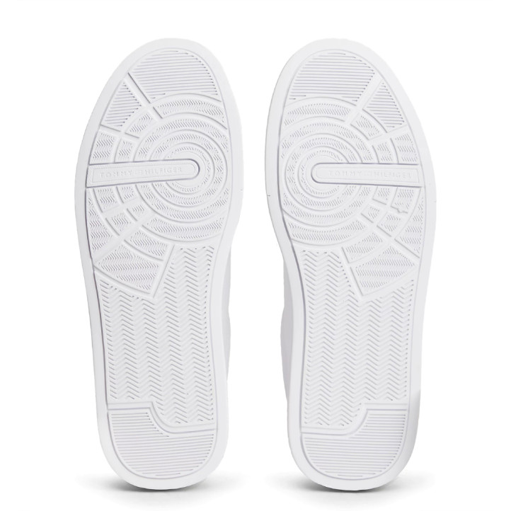 Zapatillas deportivas Tommy Hilfiger blancas estilo tennis de piel - Querol online