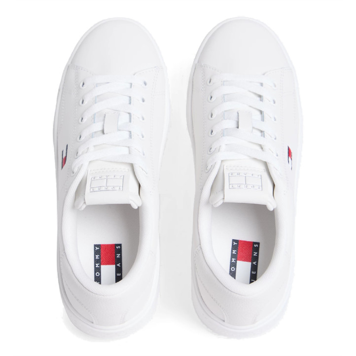 Sabatilles urban Tommy Hilfiger blanques amb logo i sola cupsole - Querol online