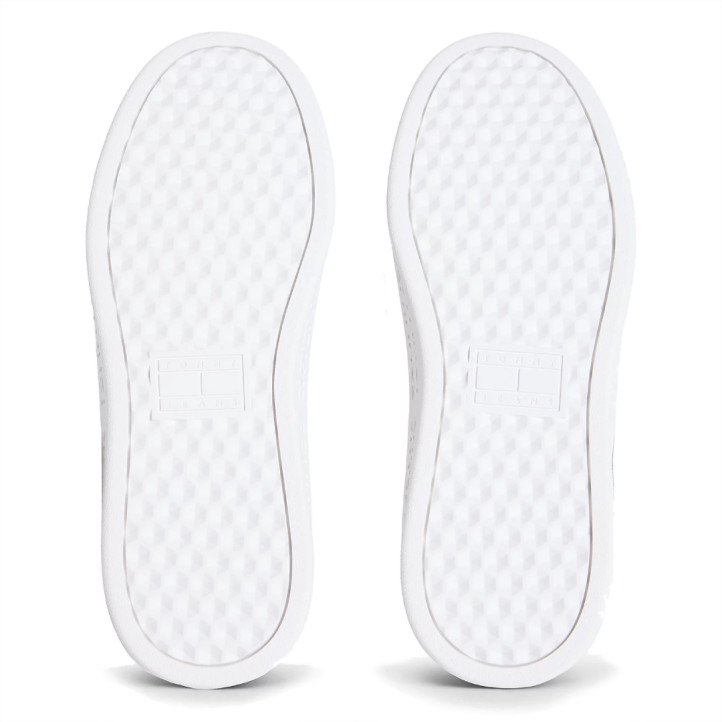 Zapatillas urban Tommy Hilfiger blancas con logo y suela cupsole - Querol online