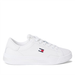 Zapatillas urban Tommy Hilfiger blancas con logo y suela cupsole - Querol online
