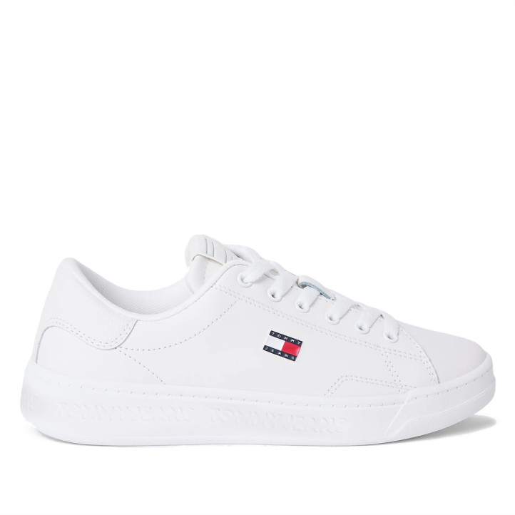 Zapatillas urban Tommy Hilfiger blancas con logo y suela cupsole - Querol online