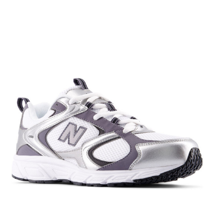 Zapatillas deportivas New Balance 408 white con purple y silver mujer - Querol online