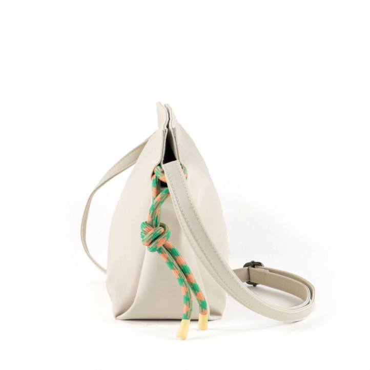 Bolso Victoria beige nylon cordones - Querol online