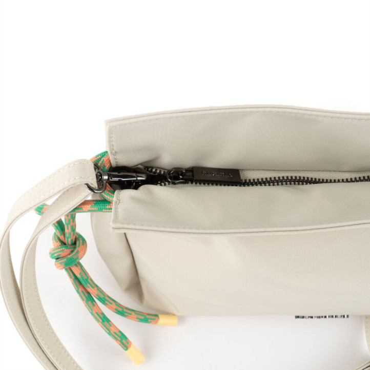 Bolso Victoria beige nylon cordones - Querol online