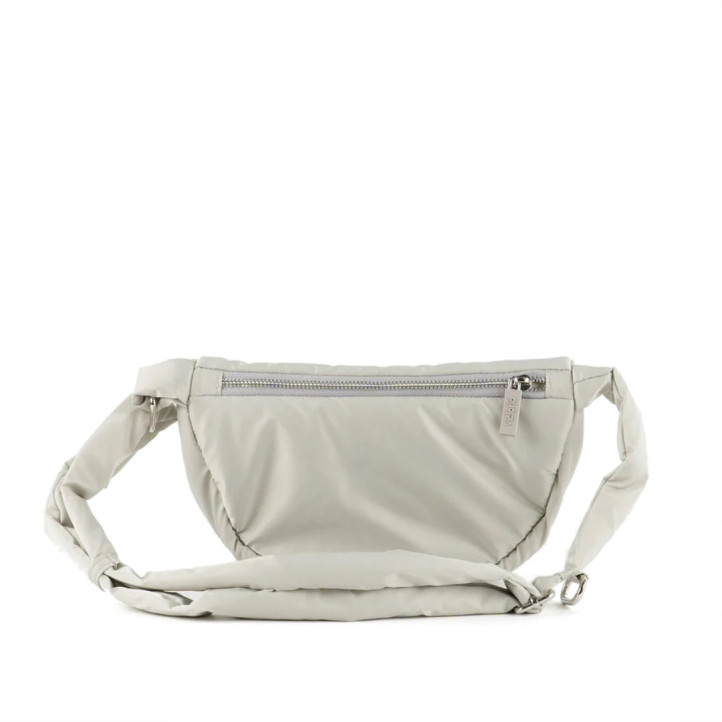 Bolso Victoria beige nylon media luna - Querol online