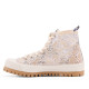 Zapatillas lona Duuo col plus nika beige con bordado floral - Querol online