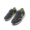 Zapatillas deportivas Mustang joggo classic azules con detalles verde lima retro running