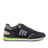 Sabatilles esportives Mustang joggo classic blaves amb detalls verdas llima retro running