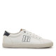 Zapatillas deportivas Mustang aria blancas y azules con logo perfilado - Querol online