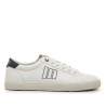 Zapatillas deportivas Mustang aria blancas y azules con logo perfilado