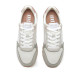 Zapatillas urban Mustang joggo classic blancas con detalles beige y grises - Querol online