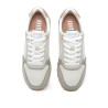 Zapatillas urban Mustang joggo classic blancas con detalles beige y grises