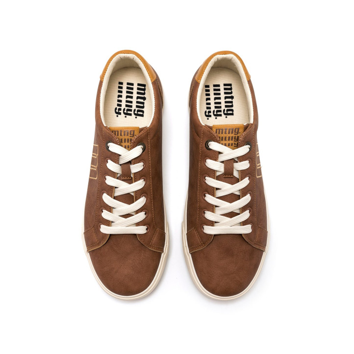 Zapatillas deportivas Mustang aria marrones y camel con logo perfilado - Querol online