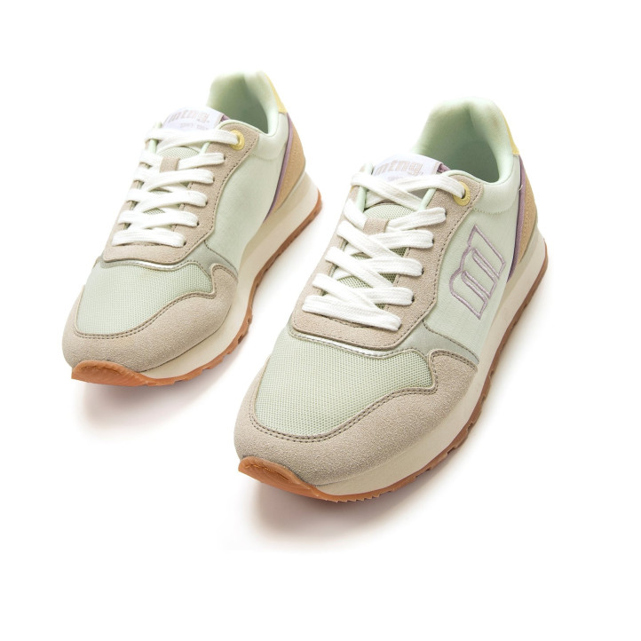 Sabatilles urban Mustang joggo classic menta amb detalls beix - Querol online