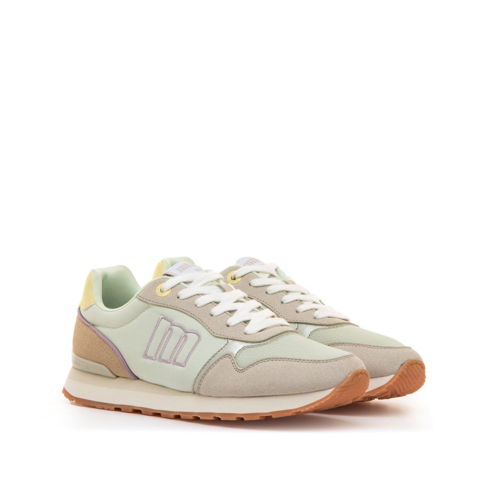 Sabatilles urban Mustang joggo classic menta amb detalls beix - Querol online