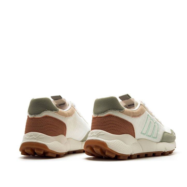 Zapatillas urban Mustang climb verdes y rosas con paneles en tonos tierra - Querol online