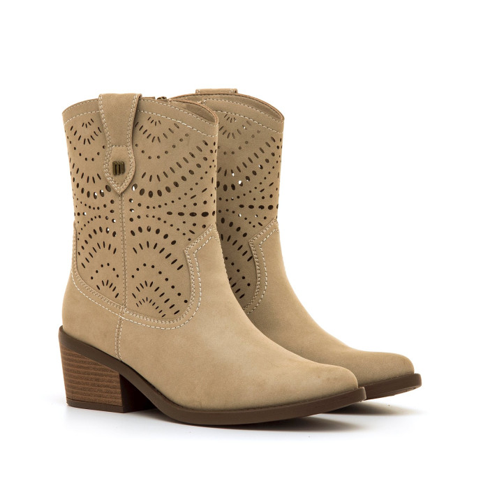 BOTINES DE MUJER MUSTANG TANUBIS BEIGE 55485 61729 - Querol online