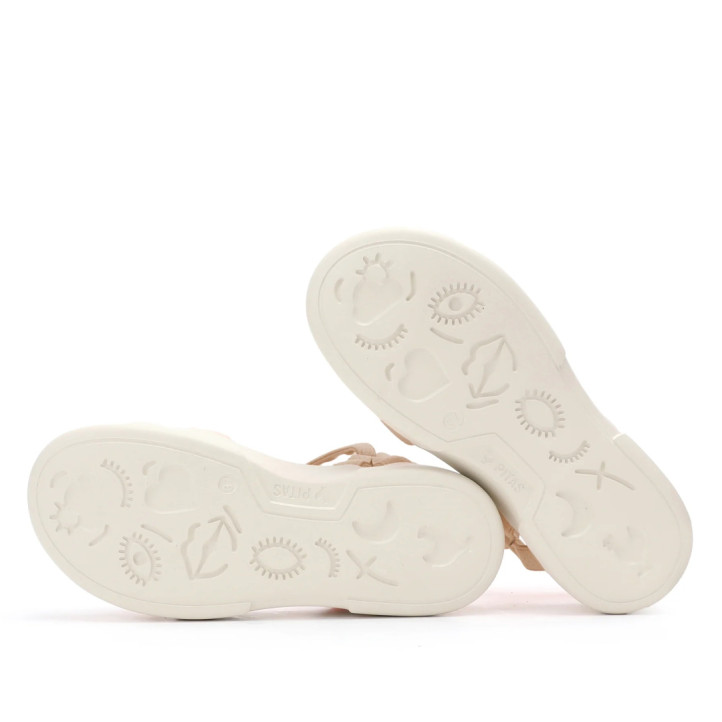 Sandalias plataformas Walk in Pitas claire taupe estilo sport - Querol online