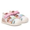 sandalias Biomecanics 262111 blancas con doble velcro y efecto tie dye