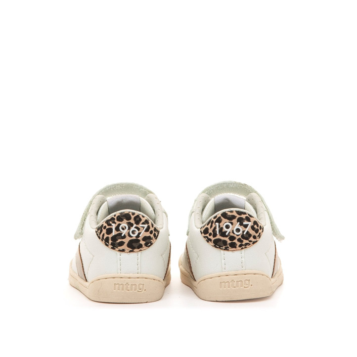 Sabatilles esport Mustang free baby blanques i roses metalitzades amb animal print barefoot - Querol online