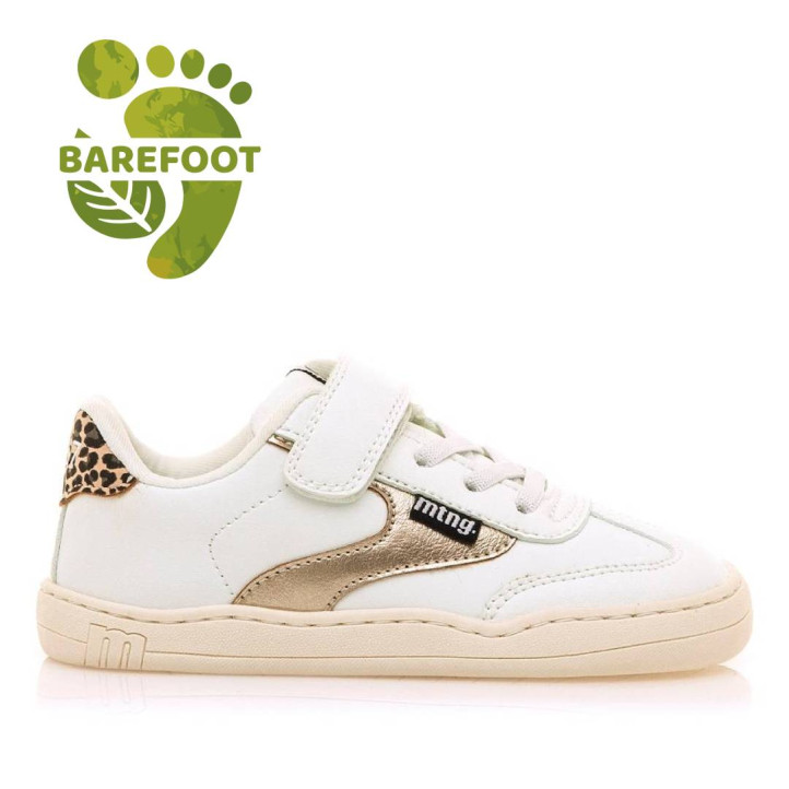 Sabatilles esport Mustang free blanques i roses metalitzades amb animal print barefoot - Querol online