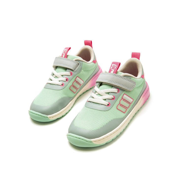 Zapatillas deporte Mustang free turquesas con detalles rosas barefoot - Querol online