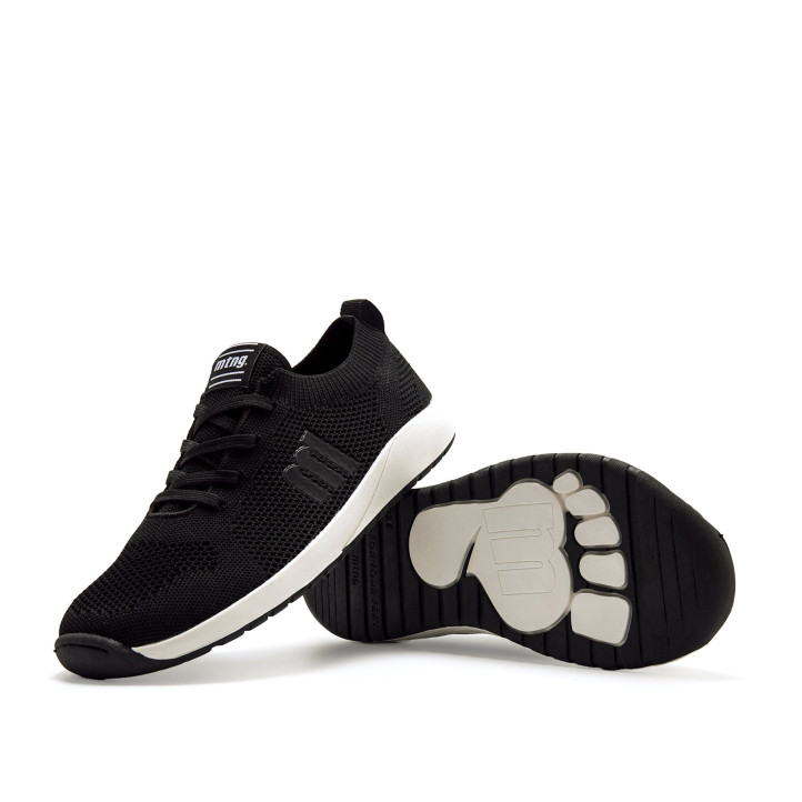 Zapatillas deportivas Mustang free apolo negras de malla barefoot - Querol online