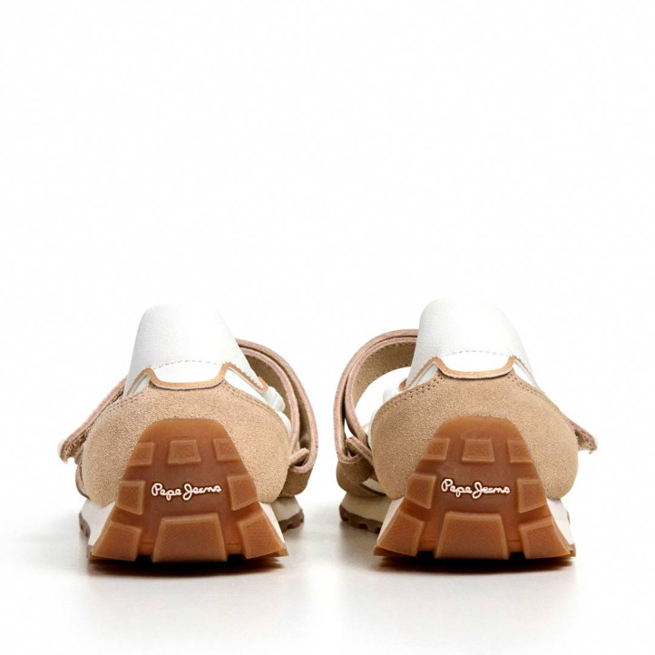 Ballarines Pepe Jeans jane soft blanques i beix estil mercedita - Querol online