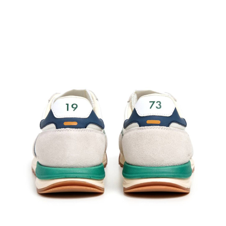 Zapatillas deportivas Pepe Jeans marvin road blancas con detalles verdes - Querol online