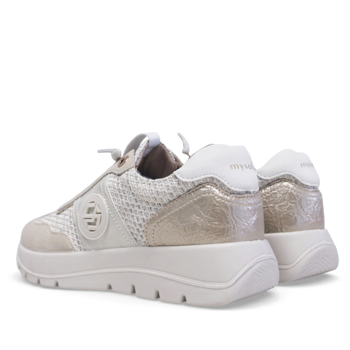 Sabatilles urban Mysoft metalizadas amb cordons de goma estil slip on - Querol online