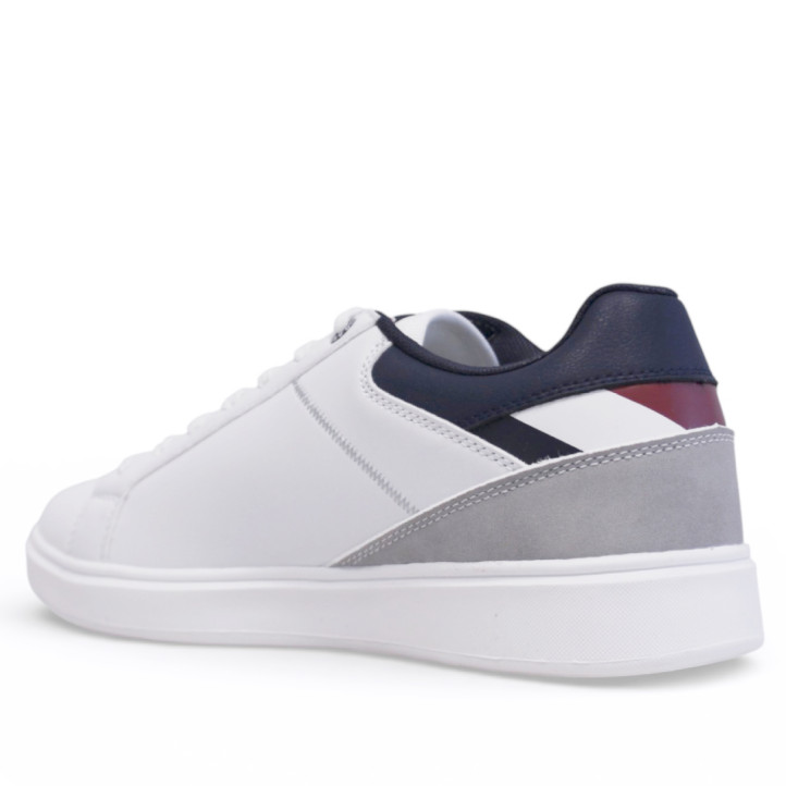 Zapatillas deportivas U.S. POLO ASSN. byron blancas con paneles grises y azules - Querol online