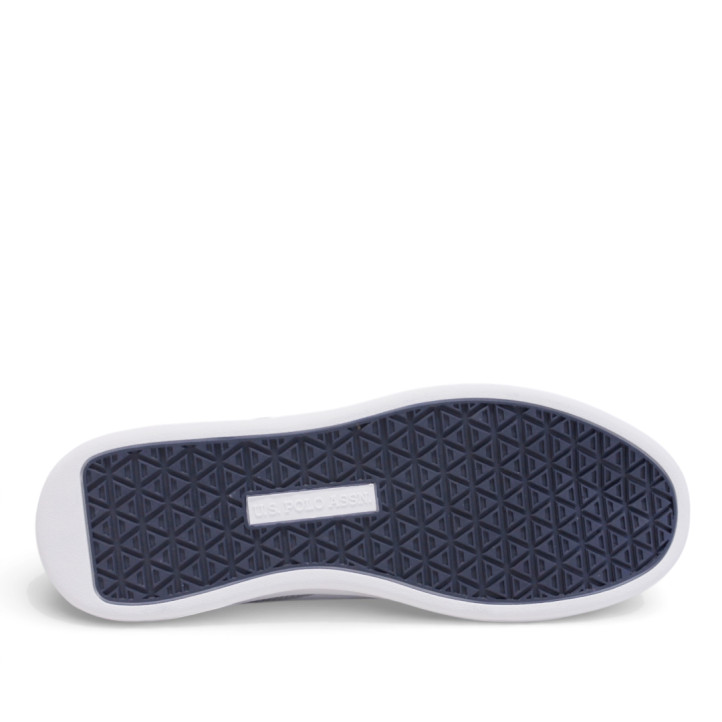 Zapatillas deportivas U.S. POLO ASSN. byron blancas con paneles grises y azules - Querol online