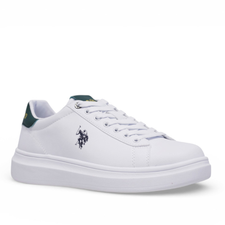 Sabatilles esportives U.S. POLO ASSN. cody blanques amb panell posterior en verd fosc - Querol online