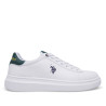 Zapatillas deportivas U.S. POLO ASSN. cody blancas con panel trasero en verde oscuro
