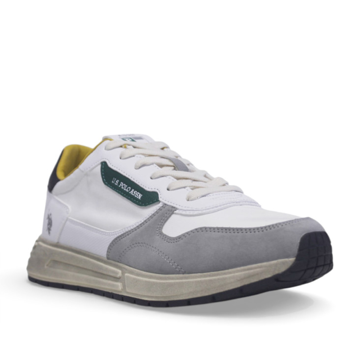 Zapatillas deportivas U.S. POLO ASSN. seneka blancas con interior amarillo - Querol online