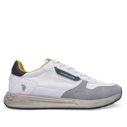 Zapatillas deportivas U.S. POLO ASSN. seneka blancas con interior amarillo - Querol online