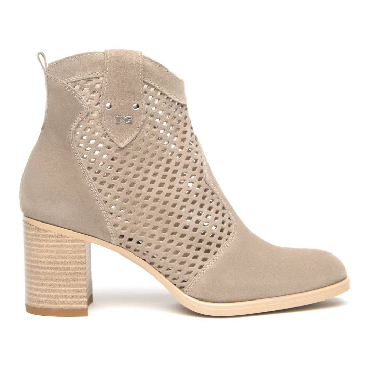 Botins de taló Nero Giardini sorra de serratge amb disseny calat - Querol online