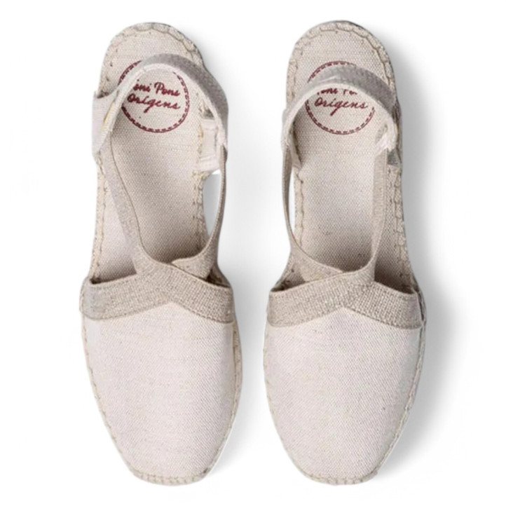 Alpargatas planas TONI PONS verdi-v crudo en tejido de algodón - Querol online