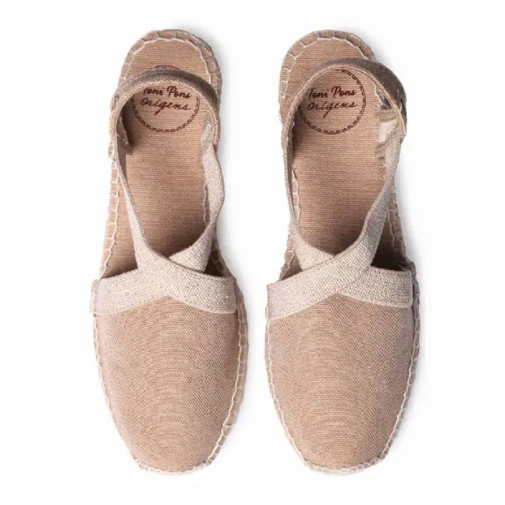 Espardenyes planes TONI PONS verdi-v torrat en teixit de cotó - Querol online