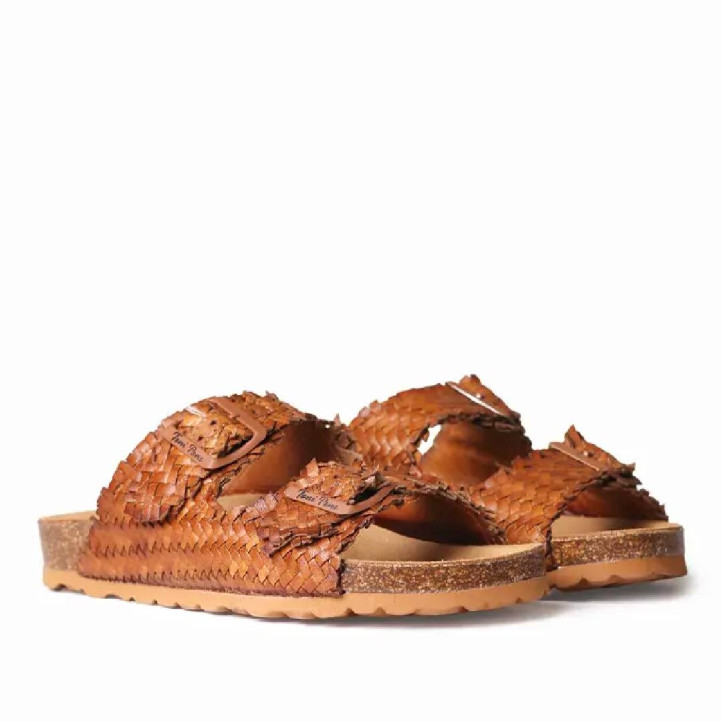 Sandàlies planes TONI PONS guam-te cuir amb sivelles tipus bio - Querol online