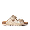 Sandalias planas TONI PONS guam-te platino con hebillas tipo bio
