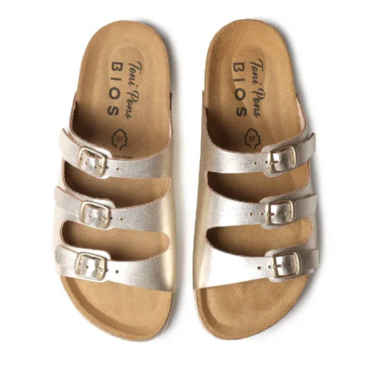 Sandalias planas TONI PONS gien-vq tipo bio con tres hebillas - Querol online